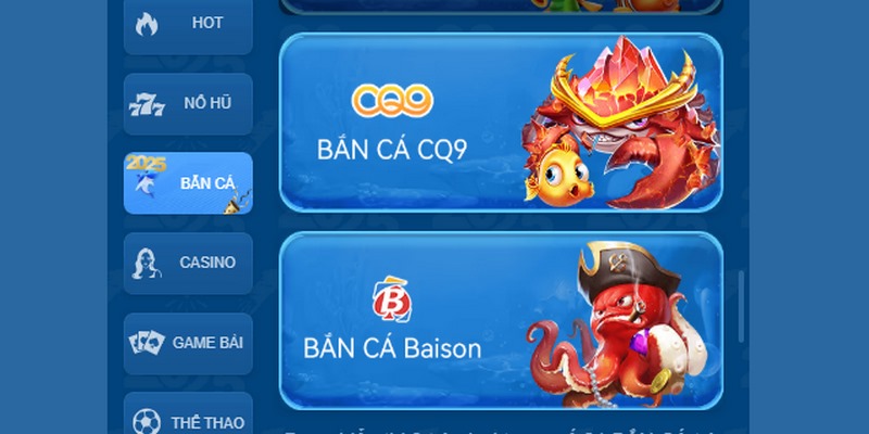 Những đối tác cung cấp game bắn cá 58WIN